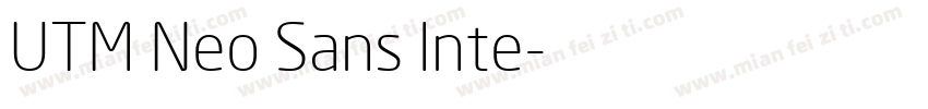 UTM Neo Sans Inte字体转换